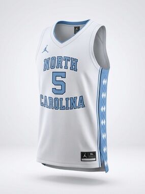 Jordan North Carolina Basketball Jersey - White & Light Blue #tarheels